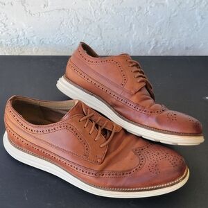 Cole Haan Original Grand Wingtip Oxford Shoes Mens Brown Leather Lace Up Sz 9 M